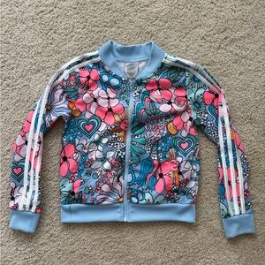 Little girls adidas track jacket. No stains, like new.